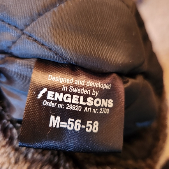 ENGELSONS Mens Trapper Hat Medium Blue Faux Fur Ear Flaps Winter Made Sweden NEW - Picture 4 of 13